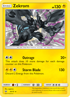 2017 Shining Legends Zekrom #35