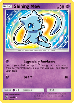 Shining Mew Shining Legends card