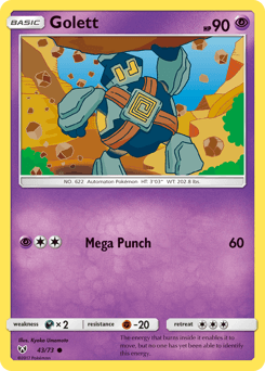 Golett Shining Legends card