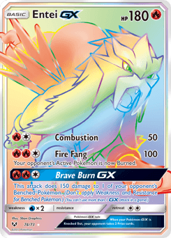 Entei-GX Shining Legends card