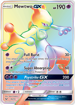 Mewtwo-GX Shining Legends card