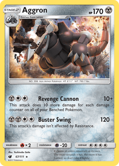 2017 Crimson Invasion Aggron #67