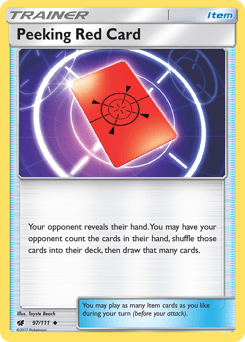 2017 Crimson Invasion Peeking Red Card #97