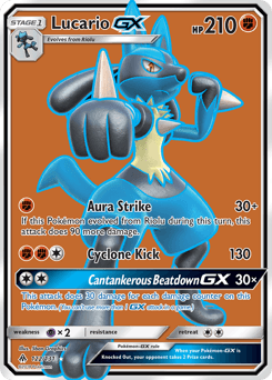 Lucario-GX Forbidden Light card