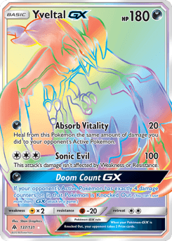 Yveltal-GX Forbidden Light card