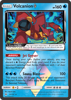 Volcanion Forbidden Light card
