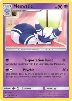 Meowstic Forbidden Light card