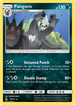 Pangoro Forbidden Light card