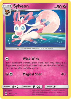 Sylveon Forbidden Light card
