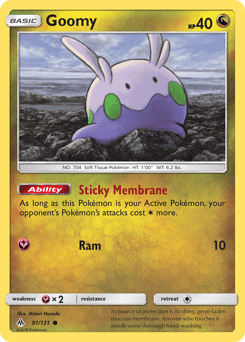 Goomy Forbidden Light card