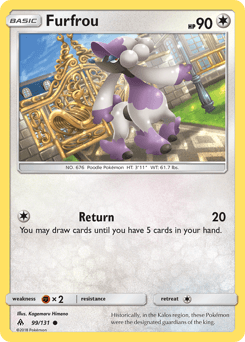 Furfrou Forbidden Light card