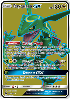Rayquaza-GX Celestial Storm card
