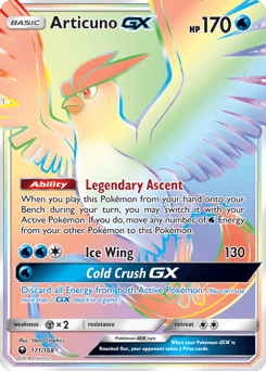 Articuno-GX Celestial Storm card