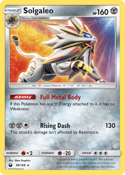 2018 Celestial Storm Solgaleo #99