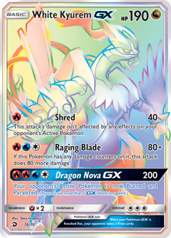 White Kyurem-GX Dragon Majesty card