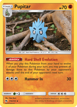 Pupitar Lost Thunder card