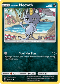 Alolan Meowth Lost Thunder card