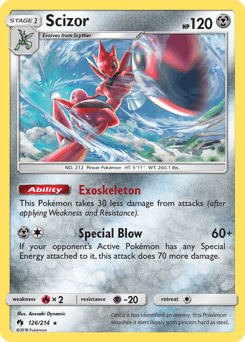 2018 Lost Thunder Scizor #126