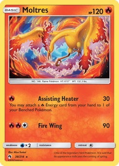 2018 Lost Thunder Moltres #38