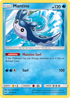 2018 Lost Thunder Mantine #58