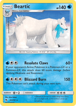 Beartic Lost Thunder card
