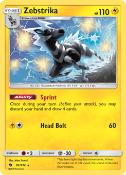Zebstrika Lost Thunder card