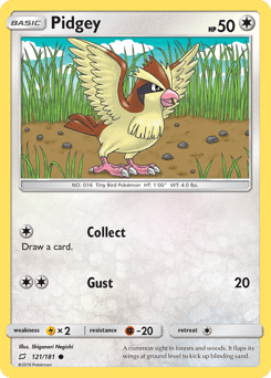 2019 Team Up Pidgey #121