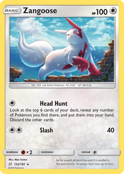 Zangoose Team Up card