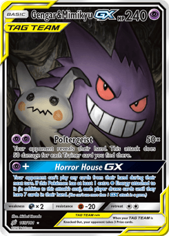 Gengar & Mimikyu-GX Team Up card
