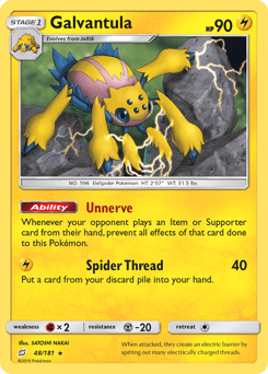 Galvantula Team Up card