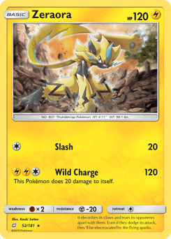 Zeraora Team Up card