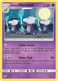 Alolan Marowak Team Up card
