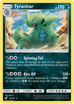 2019 Team Up Tyranitar #85