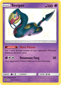 Seviper Hidden Fates Shiny Vault card