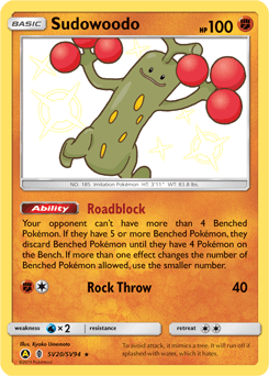 Sudowoodo Hidden Fates Shiny Vault card