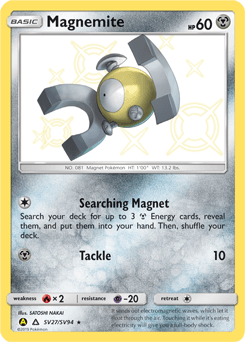 Magnemite Hidden Fates Shiny Vault card