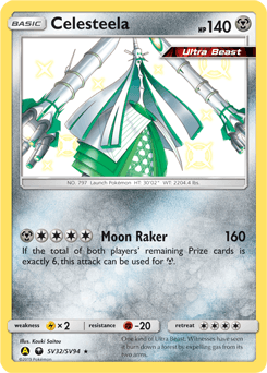 Celesteela Hidden Fates Shiny Vault card