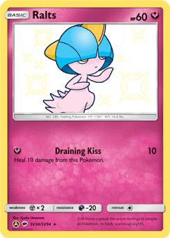 Ralts Hidden Fates Shiny Vault card