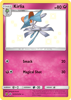 Kirlia Hidden Fates Shiny Vault card