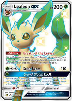 Leafeon-GX Hidden Fates Shiny Vault card