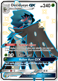Decidueye-GX Hidden Fates Shiny Vault card