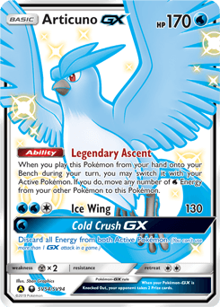 Articuno-GX Hidden Fates Shiny Vault card