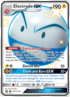 Electrode-GX Hidden Fates Shiny Vault card