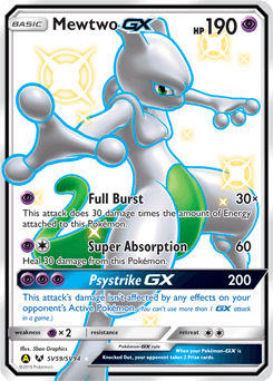 Mewtwo-GX Hidden Fates Shiny Vault card