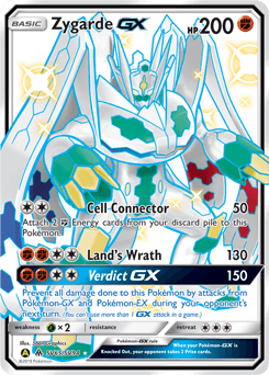 Zygarde-GX Hidden Fates Shiny Vault card