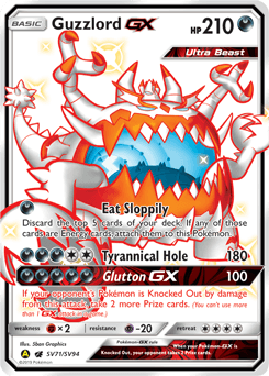 Guzzlord-GX Hidden Fates Shiny Vault card