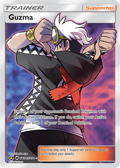 Guzma Hidden Fates Shiny Vault card