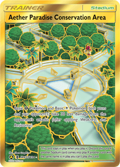Aether Paradise Conservation Area Hidden Fates Shiny Vault card