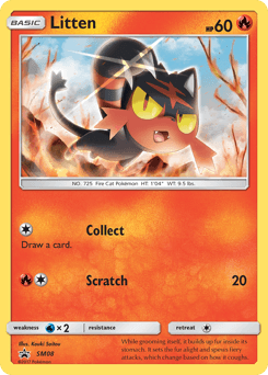 Litten SM Black Star Promos card