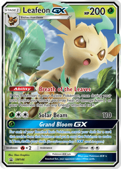 2017 SM Black Star Promos Leafeon-GX #SM146